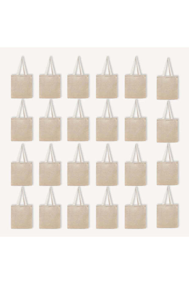 Unlaminated Juco Tote Bags With Gusset (Natural) 16 x14 Inch Reusable Shopping Bag Set of 24