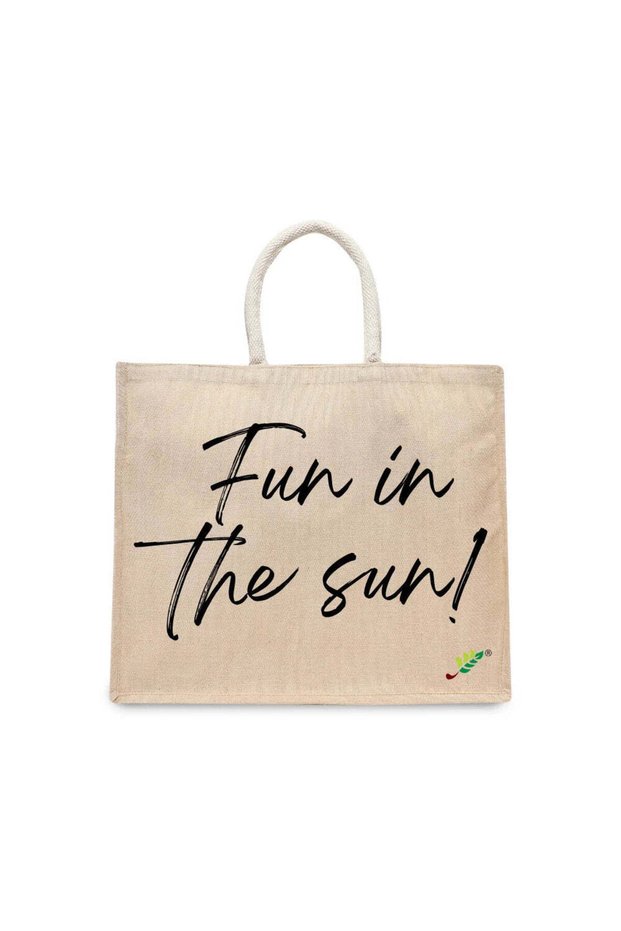 Tote Bag - Fun in the sun Printed Stylish Carry-All Cotton Tote Set of 01