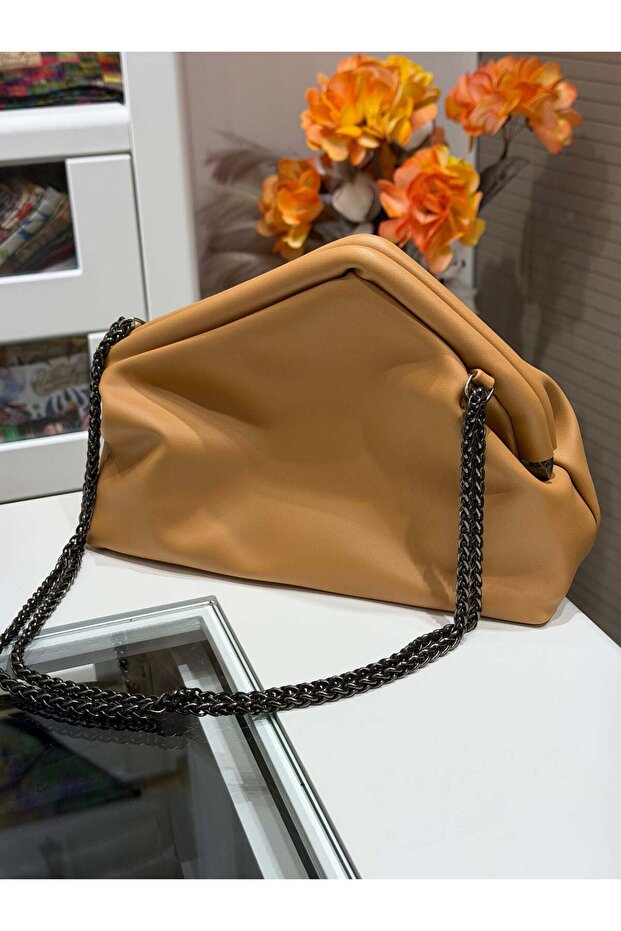 Leather Ç Bag Taba - 1
