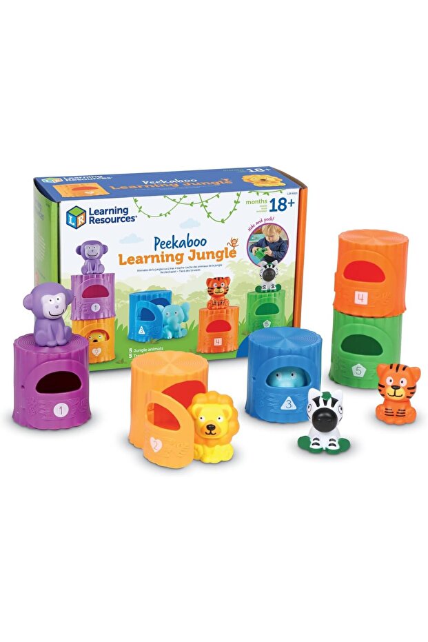 LER6815 Hide-and-Seek Game - Educational Jungle Forest for Toddlers, 10 Pieces, 1