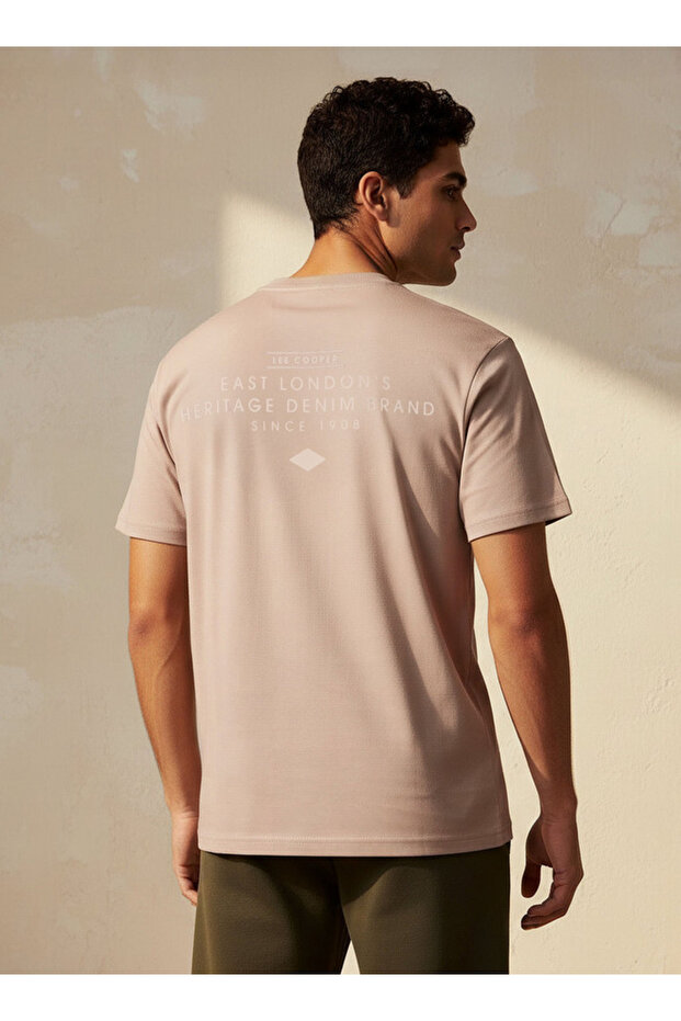Men Regular Fit Crew Neck Short Sleeve Logo Print T-shirt