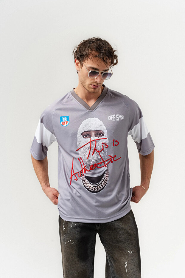 Authentic Jersey V-Neck Oversized Forma T-Shirt