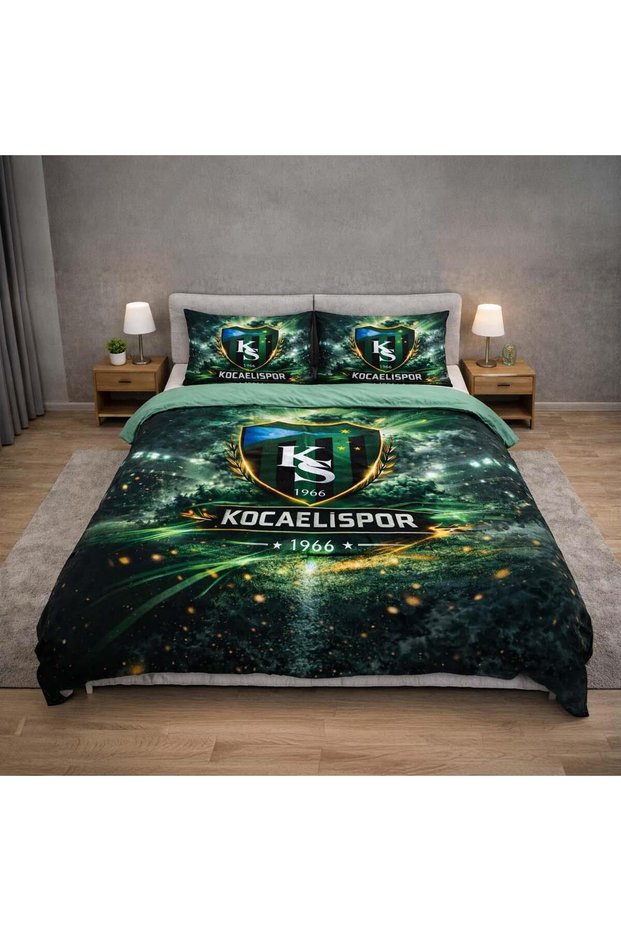 Kocaelispor licensed Double Duvet Cover Set black-green
