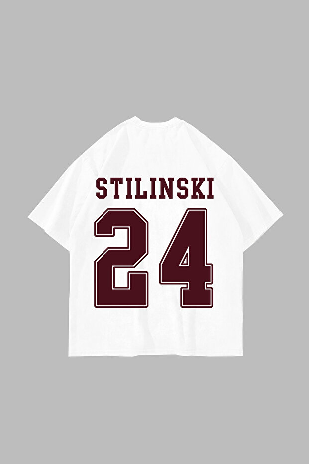 Stilinski Printed Oversized Unisex White Tshirt