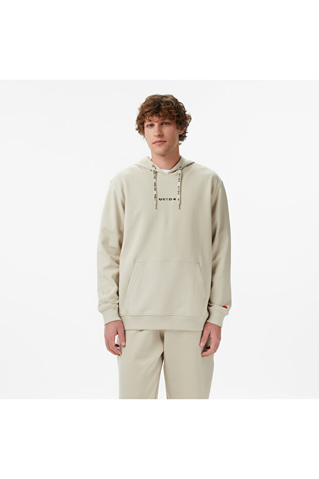 United4 Regular Fit Men's Cream Sweatshirt