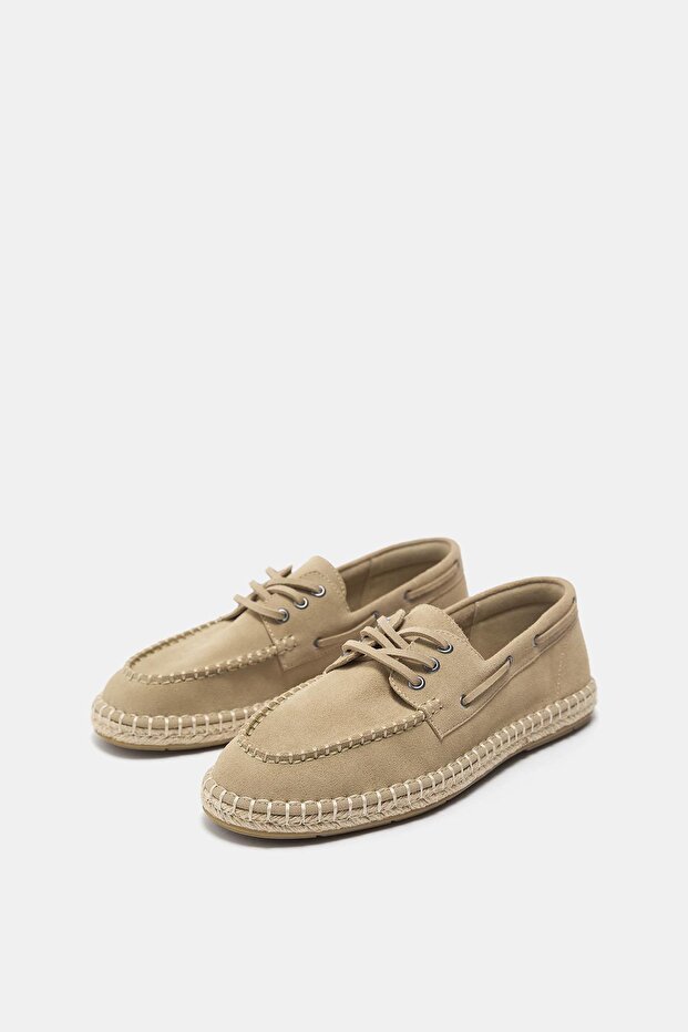 Deri jüt tekne ayakkabısı - 4