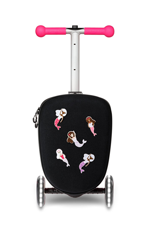 Scooter Luggage Junior Patch & Play Pink | Luggage Eazy - Foldable and Ride-able Swiss-Design