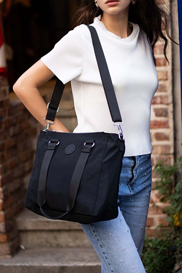 Elit Snmsi-4012T Women Water-Resistant Shoulder Bag Black