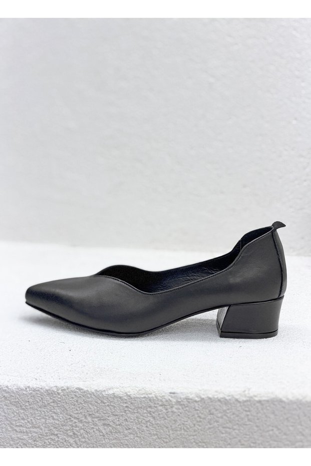 25461068Y Genuine De Leather cm Thick Heel Stiletto Shoes for Women