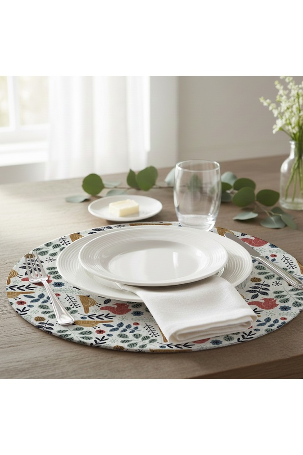 Leather American Placemat / 1 Piece / Supla / Placemats / 34X34 Round
