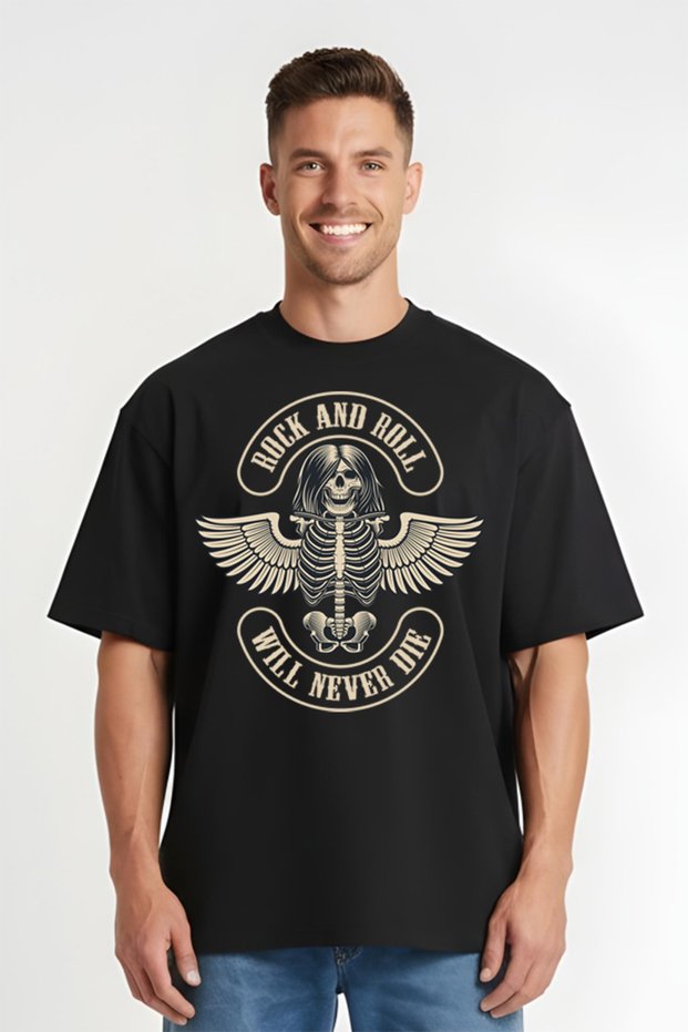 Tricou Oversize - Rock Never