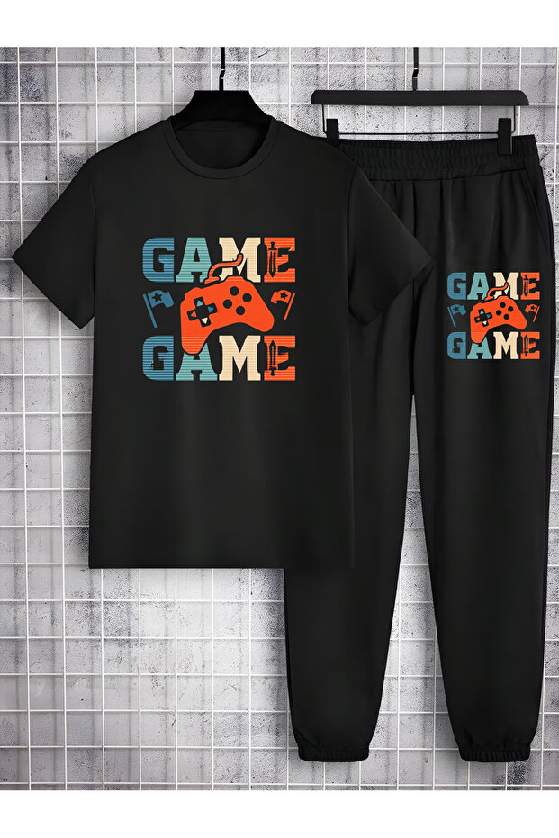 Game Printed Oversized top and bottom tracksuit set