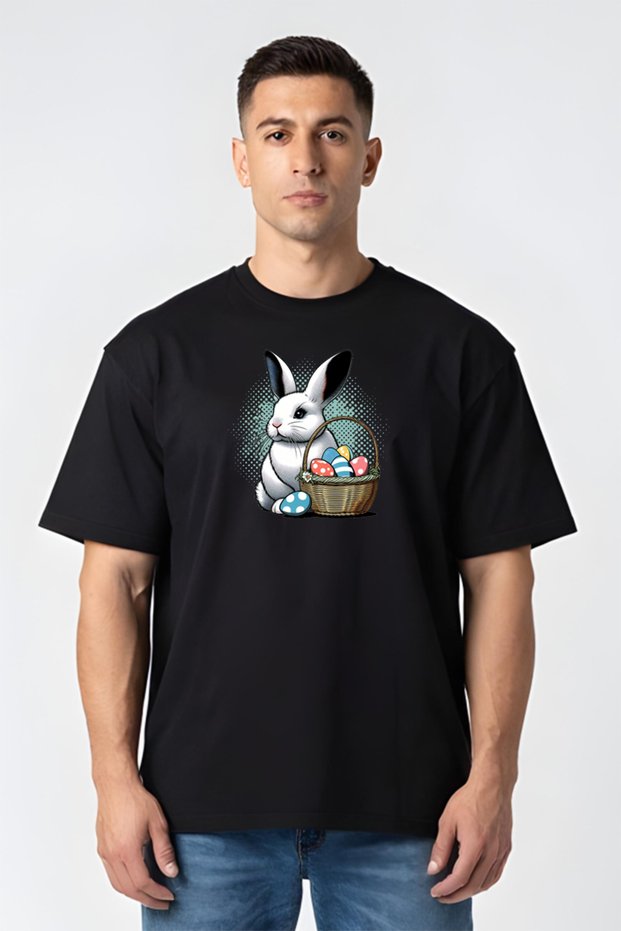Tricou Oversize - Iepuraș de Paște