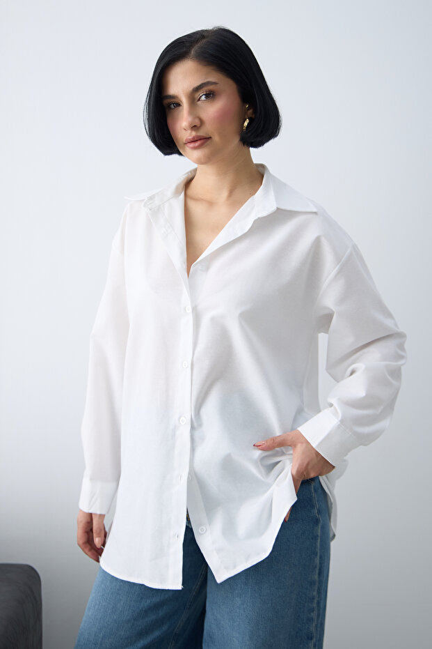 Loose Oversized Basic Shirt - 3