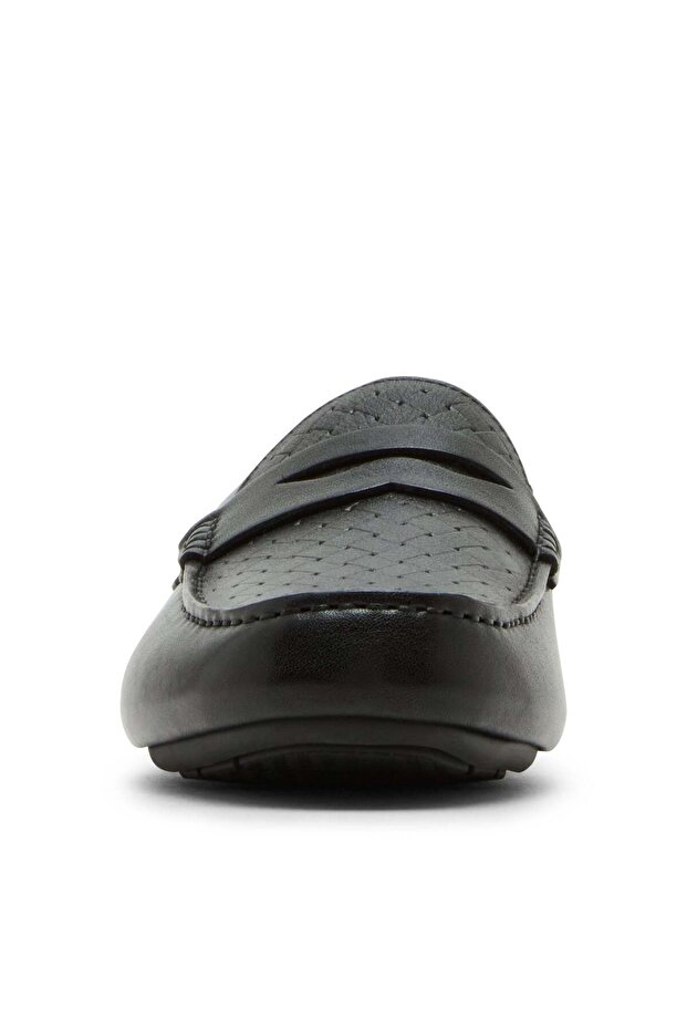 Kriston Solid Black Loafers - 3