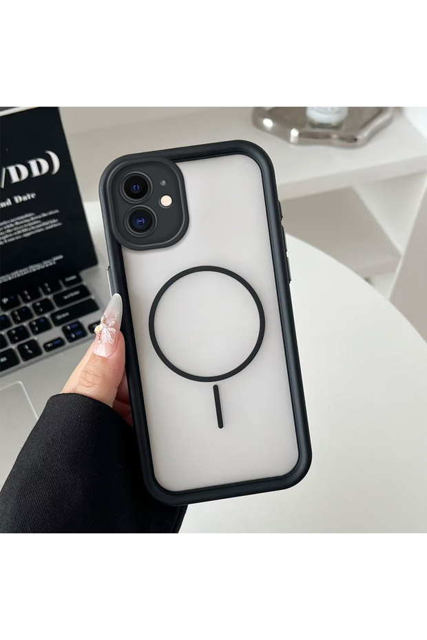 iPhone 12 Compatible Transparent Magsafe Wireless Corner Silicone Phone Case
