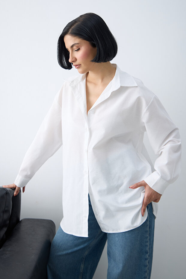 Loose Oversized Basic Shirt - 2
