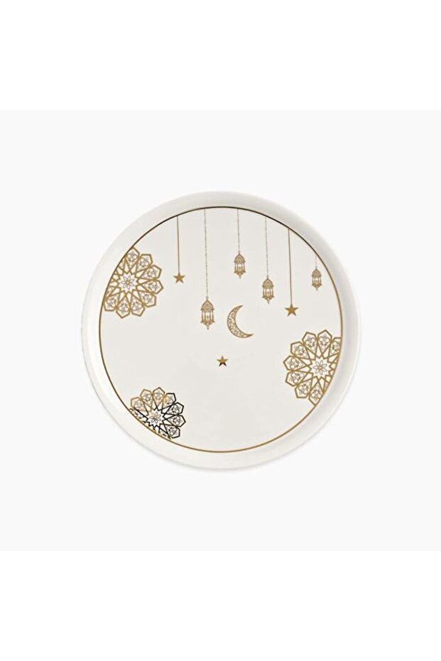 Zinnia 33 cm Round Serving Plate – Golden Decorations
