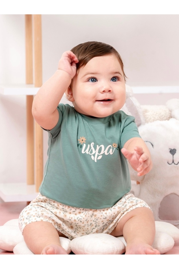 Baby Girl & Kids Soft-Textured Combed Cotton Shorts T-Shirt Set
