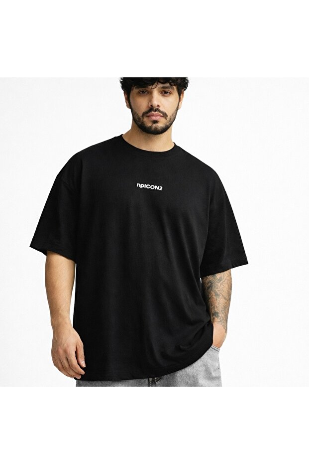 Fearless Graphic Printed Oversized Men T-Shirt Crew Neck Streetwear