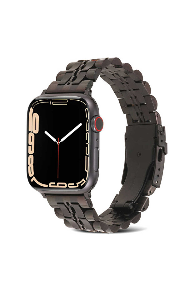 Watch Ultra 49mm Band Compatible Krd-54 Metal Strap Asma- Black