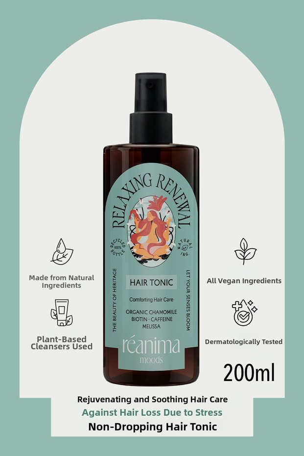 Relaxing Renewal Leave-In Hair Tonic That Helps Reduce Hair Loss and Revitalizes Hair.