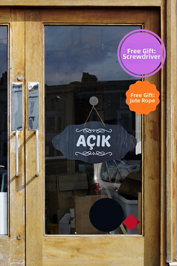 Decorative Open-Closed Sign - Rebap