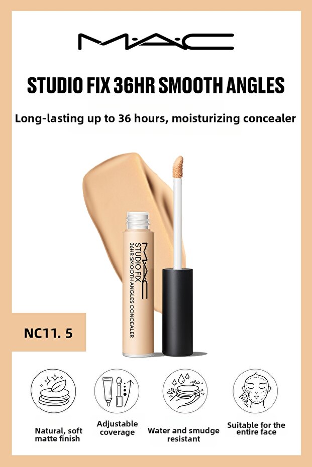Studio Fix 36Hr Smooth Angles Concealer with 36-Hour Lasting Moisturizing Effect - Beige