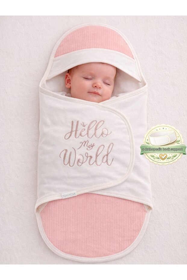 Pink Baby Girl Blanket Swaddle - Sleeping Bag 100% Cotton Orthopedic 0-9 Months Gift