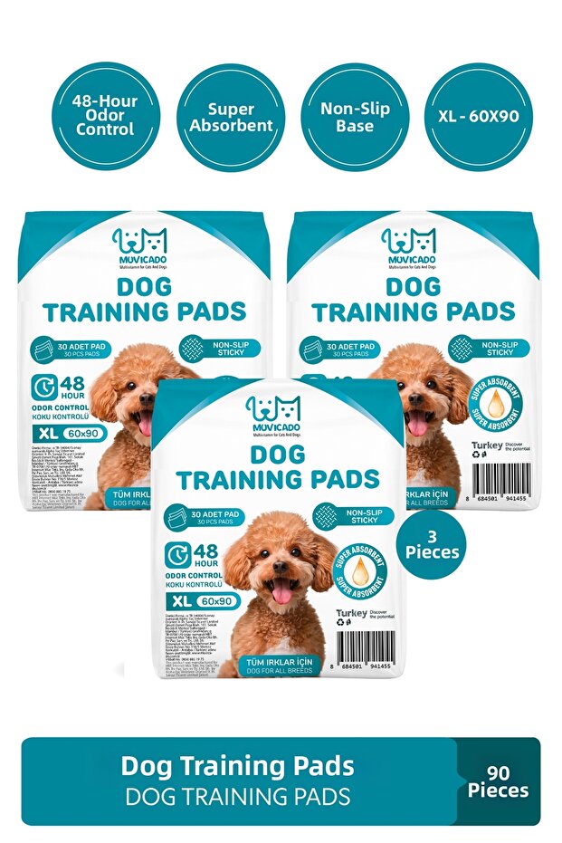 Patient Underbed Protective Cover Pad Cloth Pee Pad for Cat Dogs Toilet Training 90 Pieces