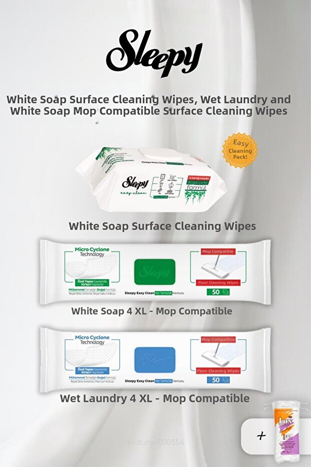 Easy Clean Surface Cleaning Towel Package and 50 Gr Cotton Gift