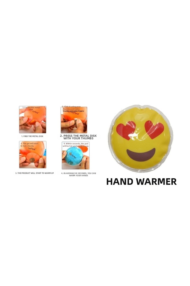 Heart Emojis Pocket Stove Hand Warmer, Hot Water Bag Pvc 9cm
