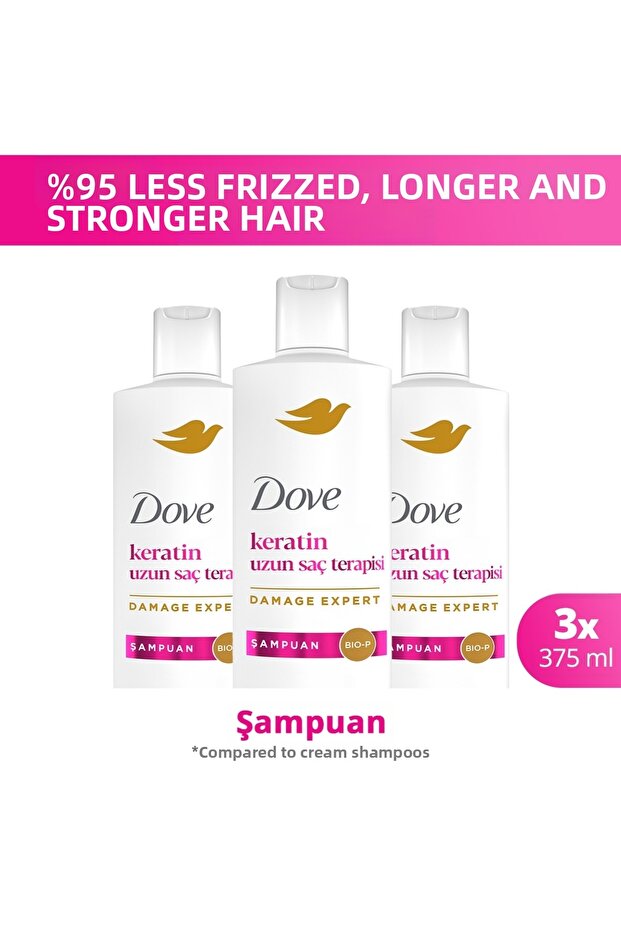Shampoo Keratin Long Hair Therapy 375 ml X3