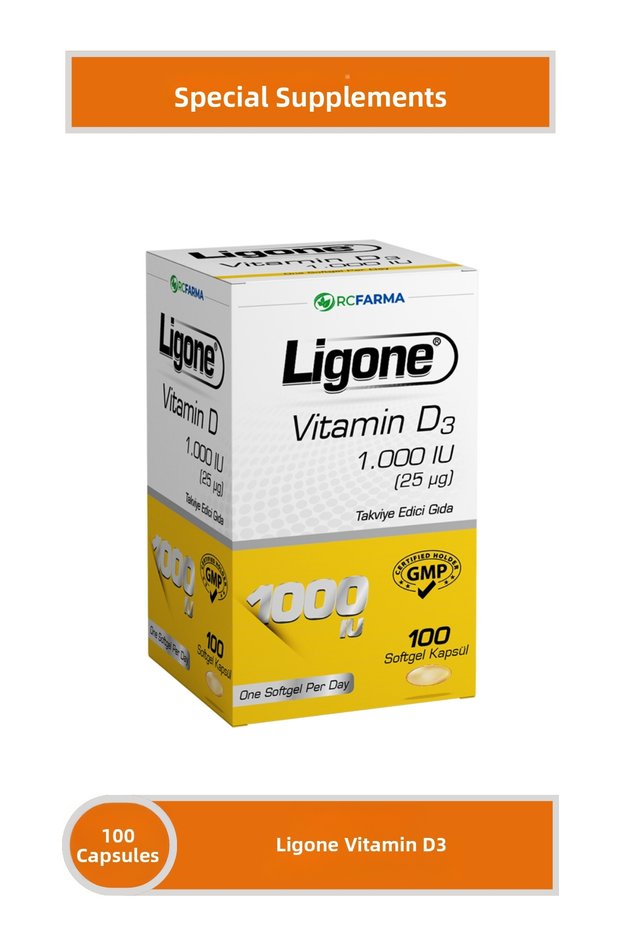 Vitamin D3 1000 Iu Softgel 100 Capsules |   Soft Capsule Form |   Supplemental Food