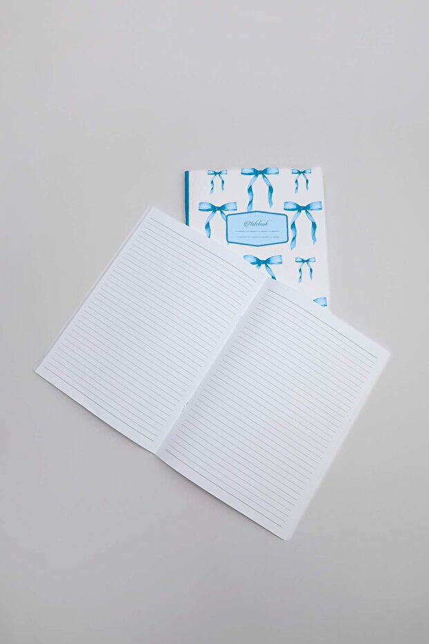 2'li Fiyonk Desenli Çizgili Defter Seti 18,5 cm x 26 cm TPHSS26DR00001 - 4