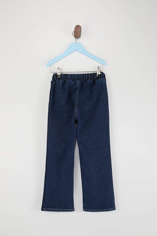 Mavi Lastikli Erkek Çocuk Kordonlu Denim Pantolon TKDSS26JE00003 - 7