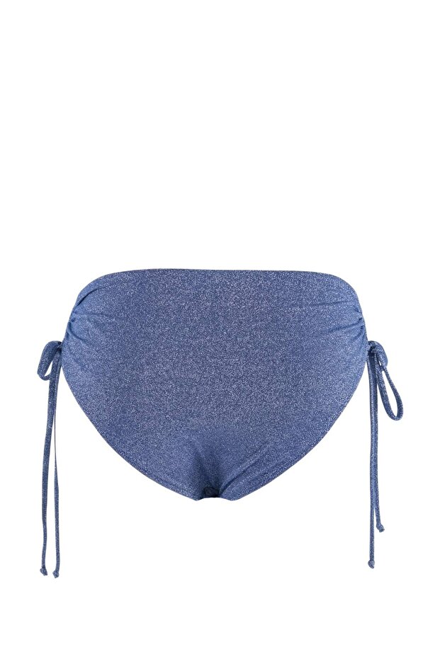 Batmayan Simli Indigo Yüksek Bel Büyük Beden Bikini Altı TBBSS26CR00006 - 6
