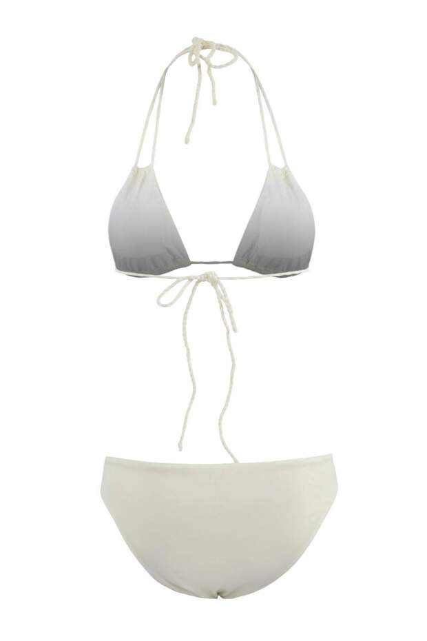 Ekru Tünelli Üçgen Kaplı Regular Normal Bel Bikini Takımı TBESS25BT00072 - 5