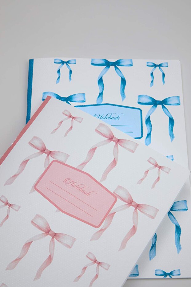 2'li Fiyonk Desenli Çizgili Defter Seti 18,5 cm x 26 cm TPHSS26DR00001 - 5