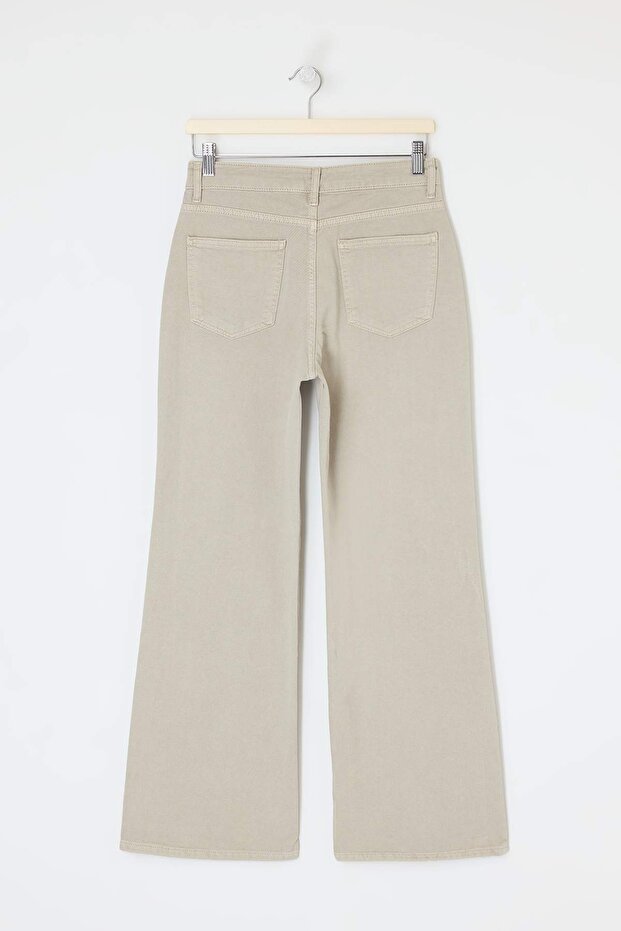 Mint Yüksek Bel %100 Pamuk Wide Leg Geniş Paça Jeans TWOSS26JE00161 - 6