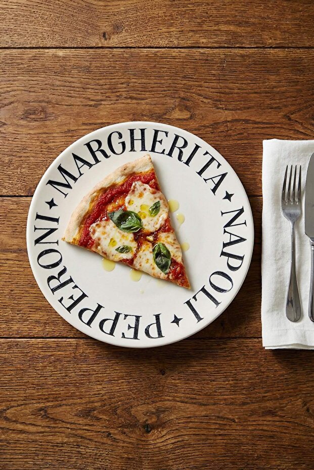 Motto Tasarımlı Pizza Tabağı 31 cm TPHSS26TBK00021 - 1
