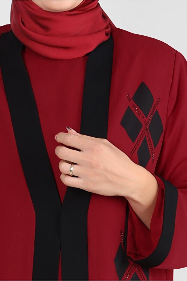 طقم تونيك مزدوج منقوش هندسيًا 20388 - 4