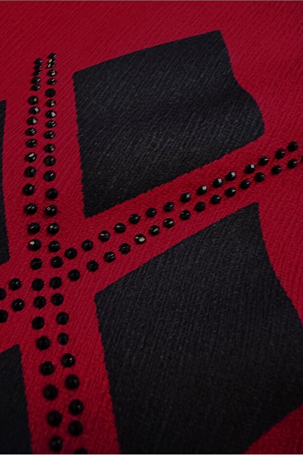 طقم تونيك مزدوج منقوش هندسيًا 20388 - 5