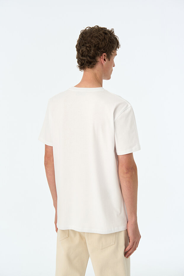 Basic Lightweight T-Shirt - Beyaz - 8