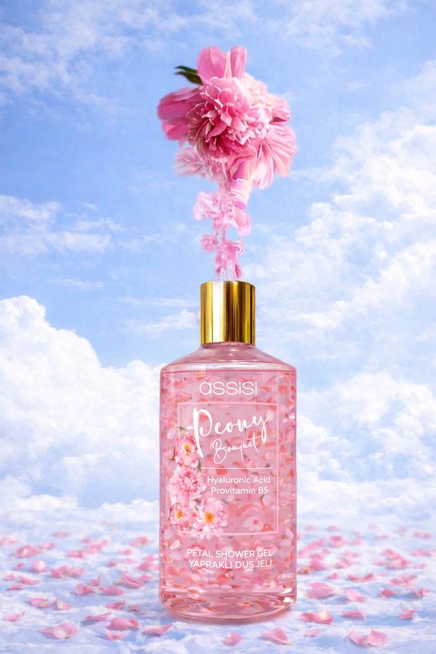Assisi Peony Bouquet Hyaluronic Acid & Provitamin B5 Nemlendirici Yapraklı Duş Jeli 500 ml