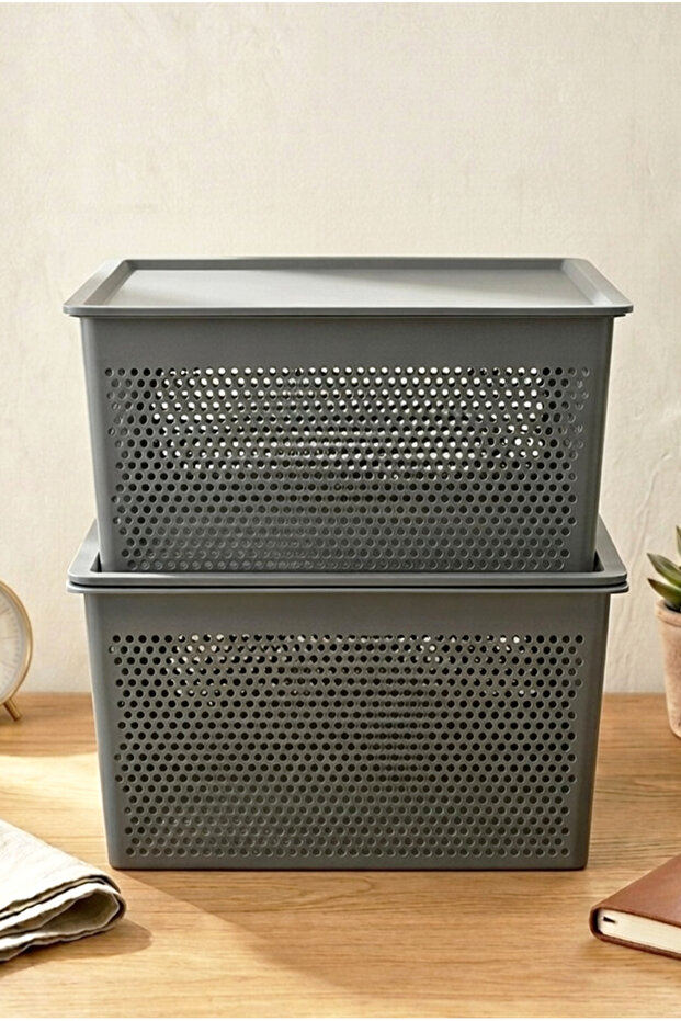 Brest 2-Piece Multi-Purpose Storage Box 20 Lt Anthracite