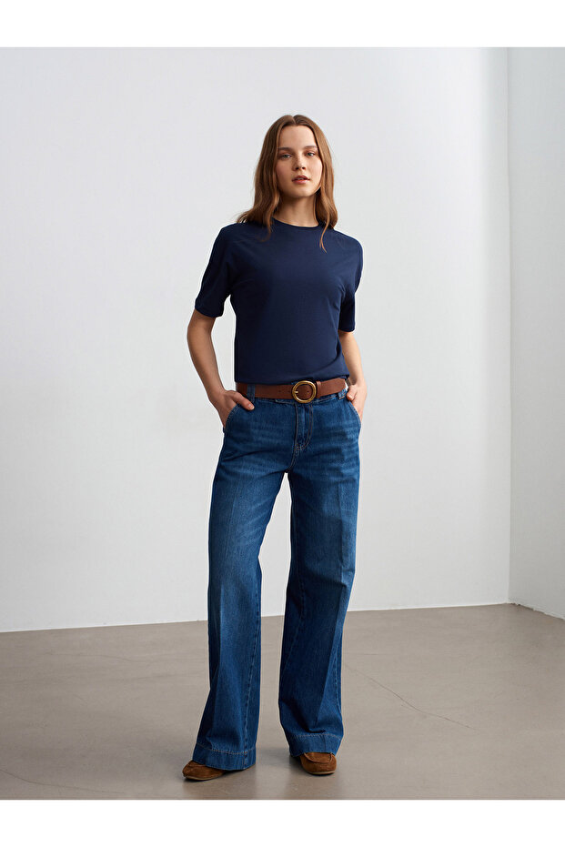 3683 Basic T-Shirt-K.Lacivert - 4