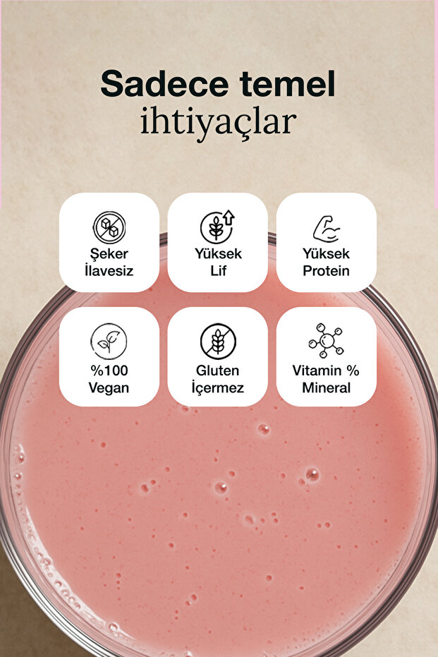 Proteinli Öğün Tozu - Strawberry Cake 600gr - 10 Servis - 6