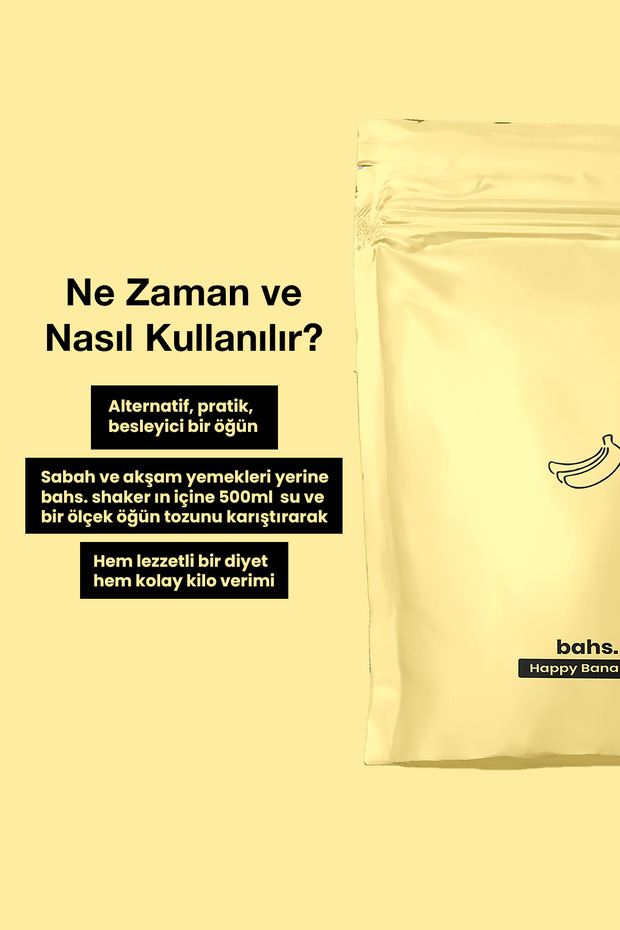 Proteinli Öğün Tozu - Happy Banana 600gr - 10 Servis - 5
