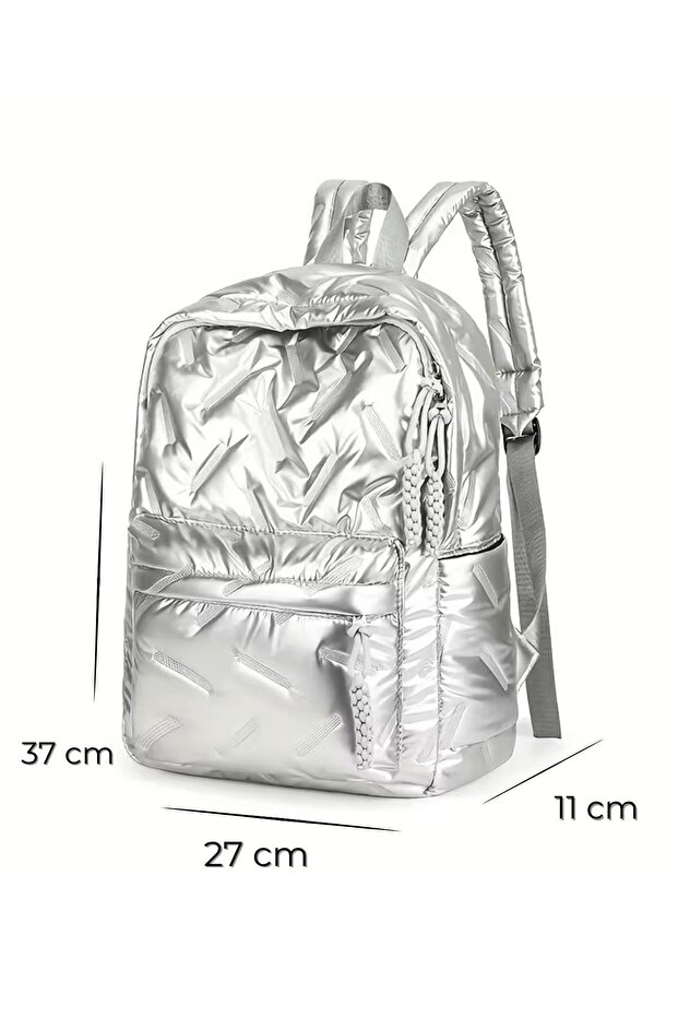 Shiny Backpack Silver - 4